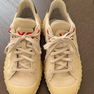 Y-3 Cream and Red Sneakers only handful of times. Run big - actual size 9 No Box